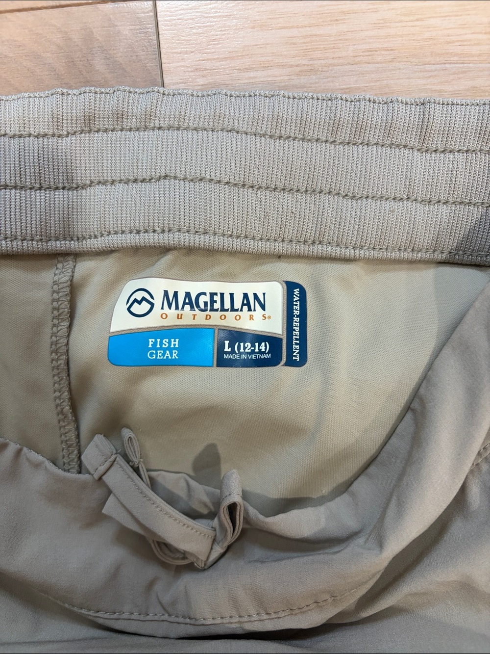 Magellan Outdoors Girls Tan Skort with Zip Pockets - Picture 2 of 3